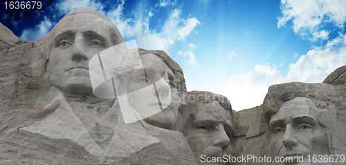 Image of Sunset Colors over Mount Rushmore