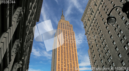 Image of Sunset over Empire State Building, U.S.A.