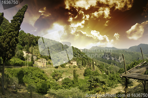 Image of Sky over Tuscan Countryside in Casoli