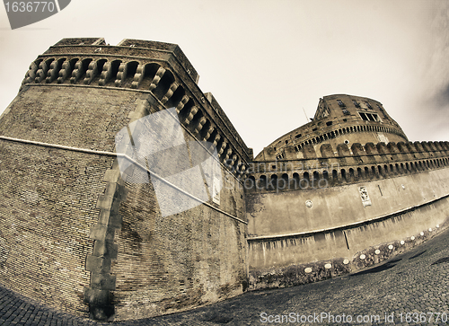 Image of Castel Santangelo in Winter, Rome