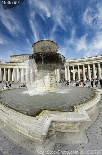 Image of Sky Colors over Piazza San Pietro, Vatican City