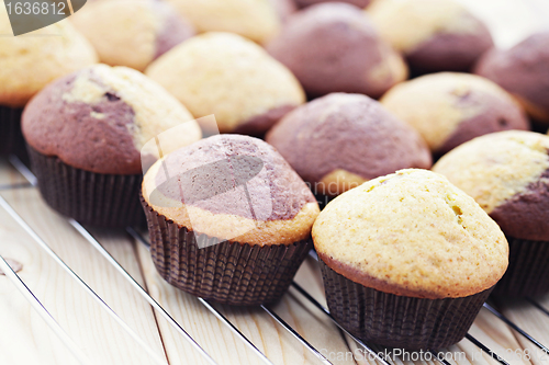 Image of black and white muffins