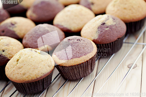 Image of black and white muffins