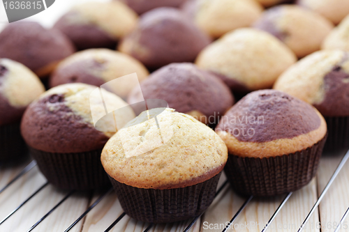 Image of black and white muffins