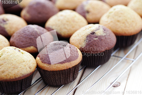 Image of black and white muffins