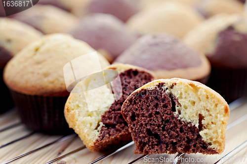 Image of black and white muffins