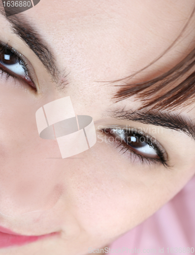 Image of Beautiful young woman face. 