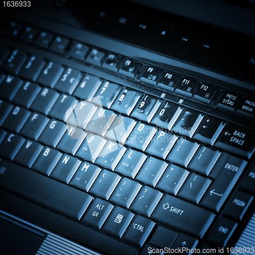 Image of Modern and stylish laptop. 