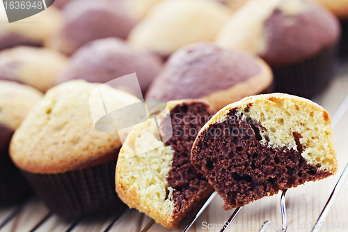 Image of black and white muffins