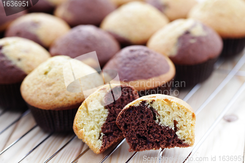 Image of black and white muffins