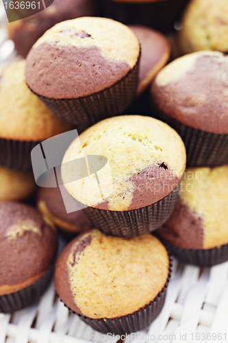 Image of black and white muffins