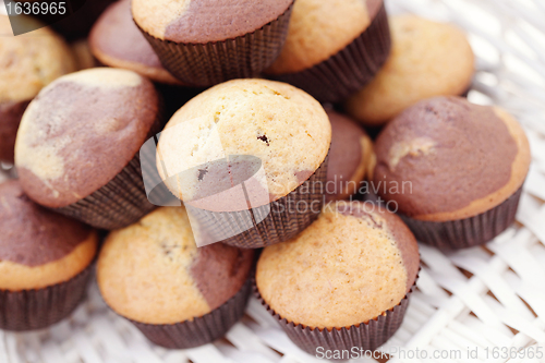 Image of black and white muffins