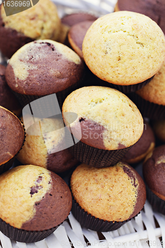 Image of black and white muffins