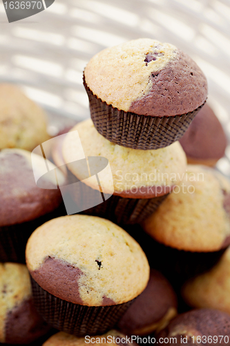 Image of black and white muffins