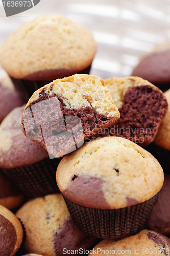 Image of black and white muffins