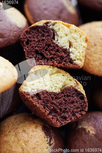 Image of black and white muffins