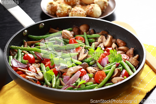 Image of Roasted mushrooms with vegetable