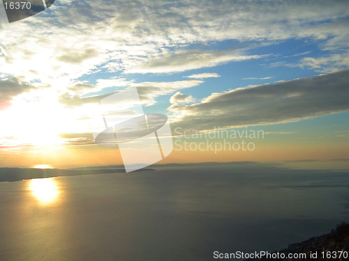 Image of sunset in dalmatia