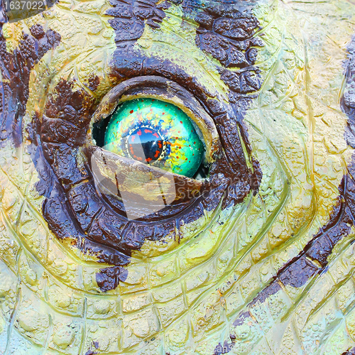 Image of Triceratops dinosaur eye