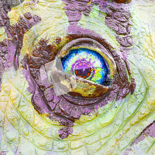 Image of Triceratops dinosaur eye