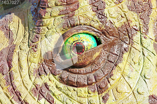 Image of Triceratops dinosaur eye