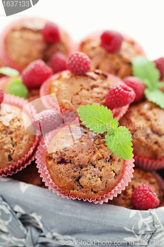 Image of muffins with raspberries