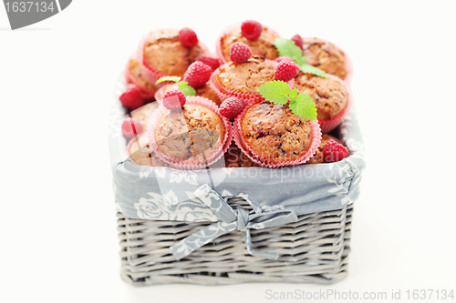 Image of muffins with raspberries