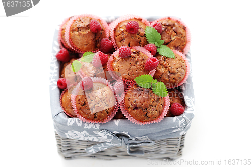 Image of muffins with raspberries