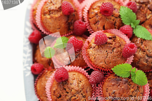 Image of muffins with raspberries