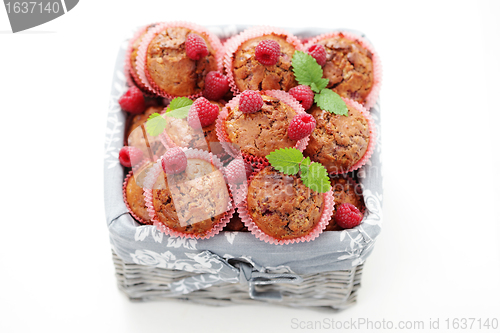 Image of muffins with raspberries