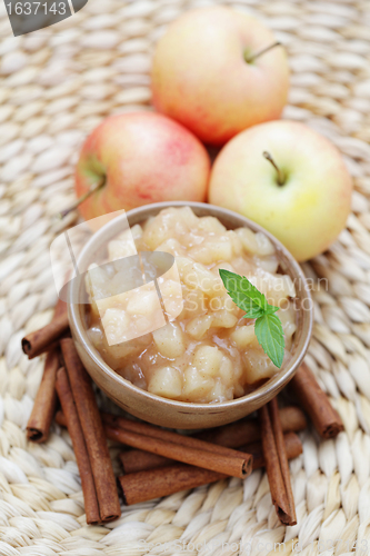 Image of apples with cinnamon