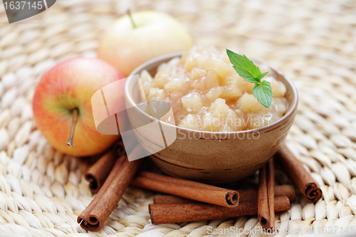 Image of apples with cinnamon