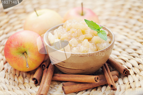 Image of apples with cinnamon