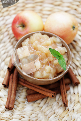 Image of apples with cinnamon