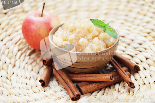 Image of apples with cinnamon