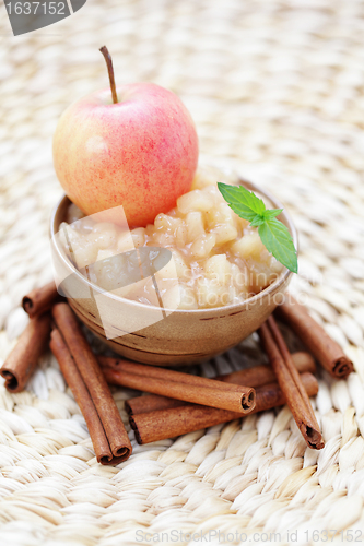 Image of apples with cinnamon