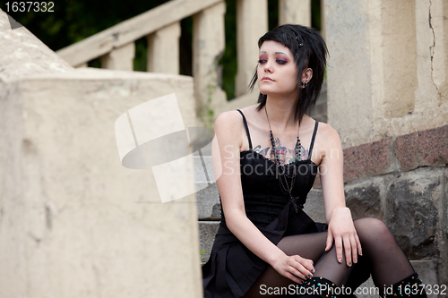 Image of girl in gothic style