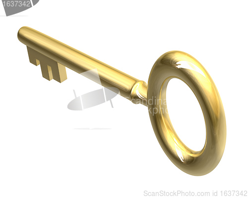 Image of key in gold (3d) 