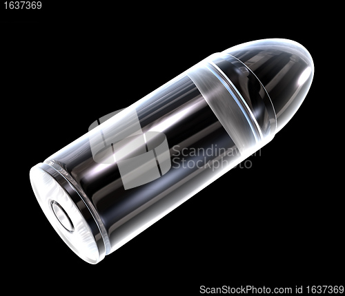 Image of 3d bullet made of glass 