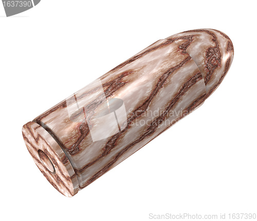 Image of 3d bullet made of marble 