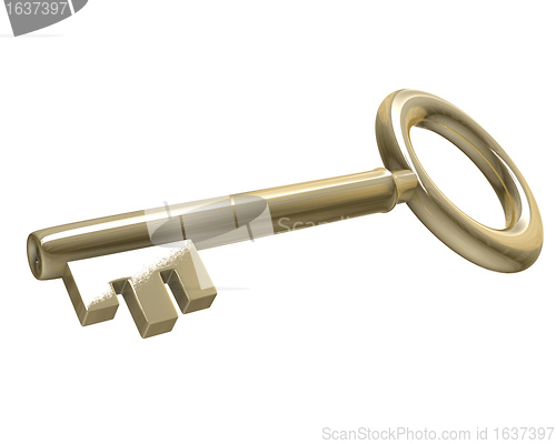 Image of key in gold (3d)