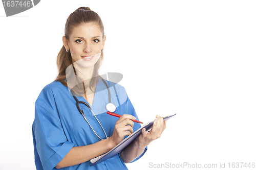 Image of doctor with clipboard
