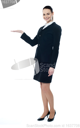 Image of Full length of businesswoman showing copyspace