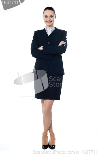 Image of Successful young businesswoman, portrait
