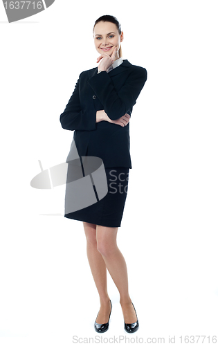 Image of Attractive smiling corporate lady