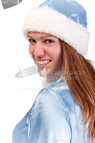 Image of pretty santa girl portrait