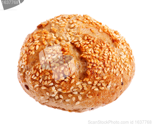 Image of fresh bun with sesame