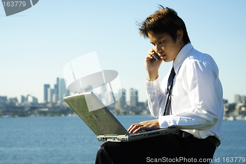 Image of Working businessman