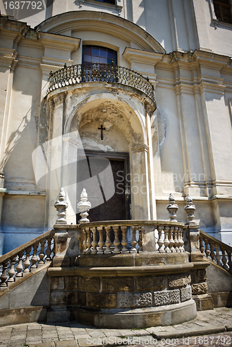 Image of entrance to church