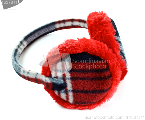 Image of red earmuff